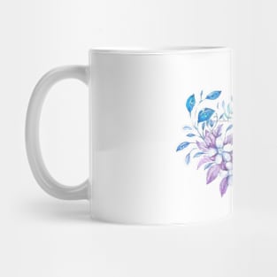 Rose and Unicorn in Heart Shape Mug